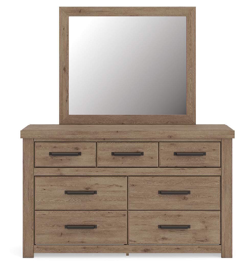 Oliandon Queen Panel Bed, Dresser and Mirror