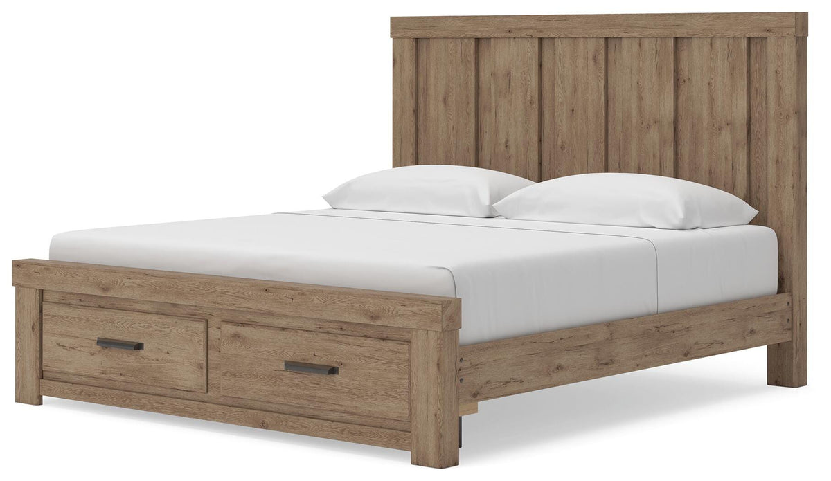 Oliandon Panel Storage Bed - King