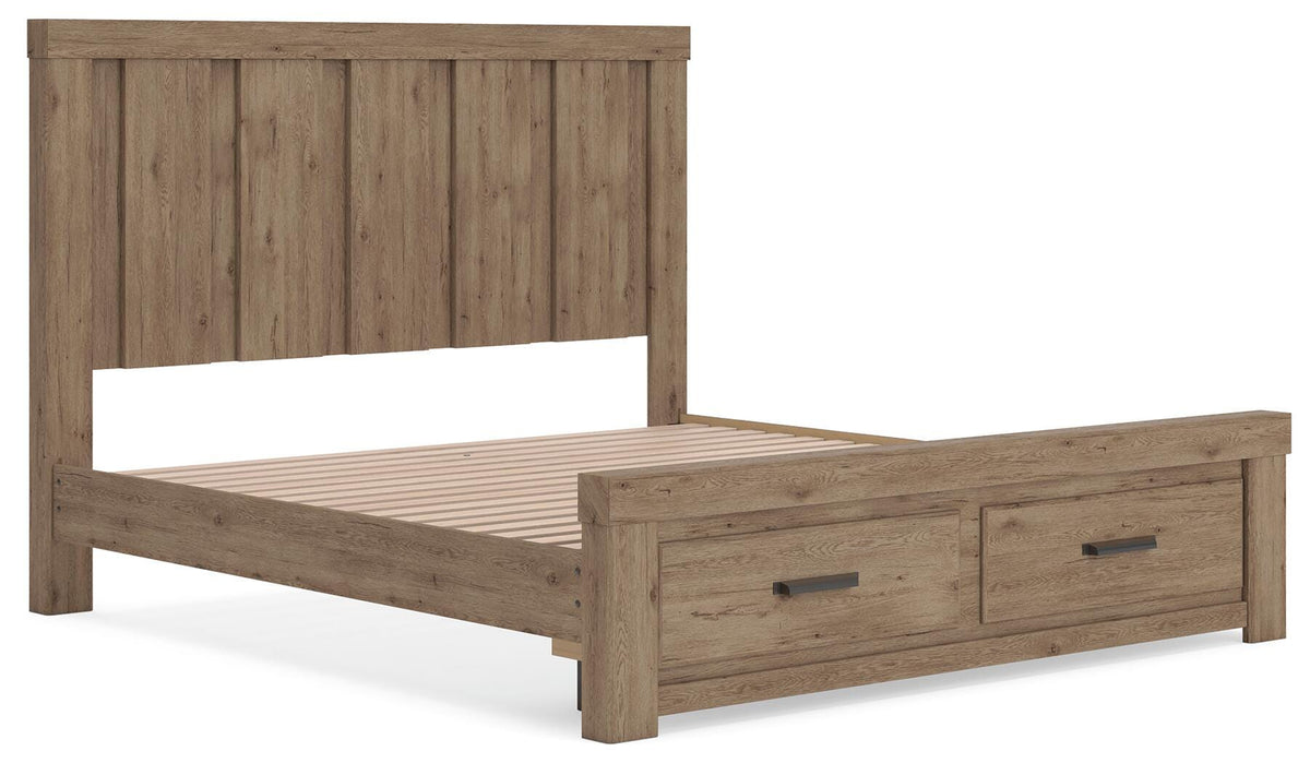 Oliandon Panel Storage Bed - King