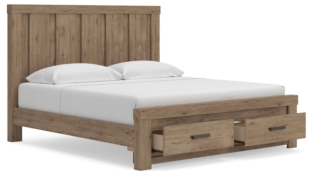 Oliandon Panel Storage Bed - King