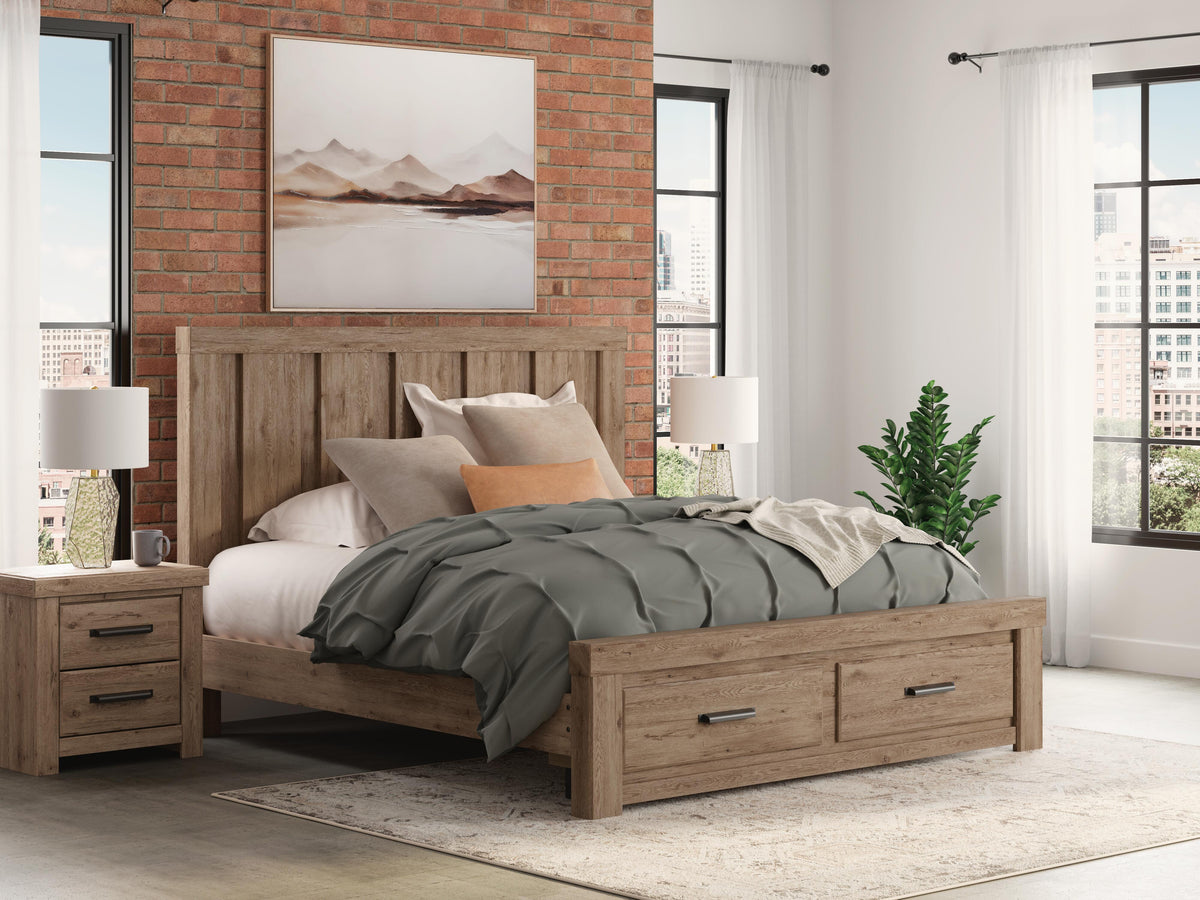 Oliandon Queen Panel Storage Bed
