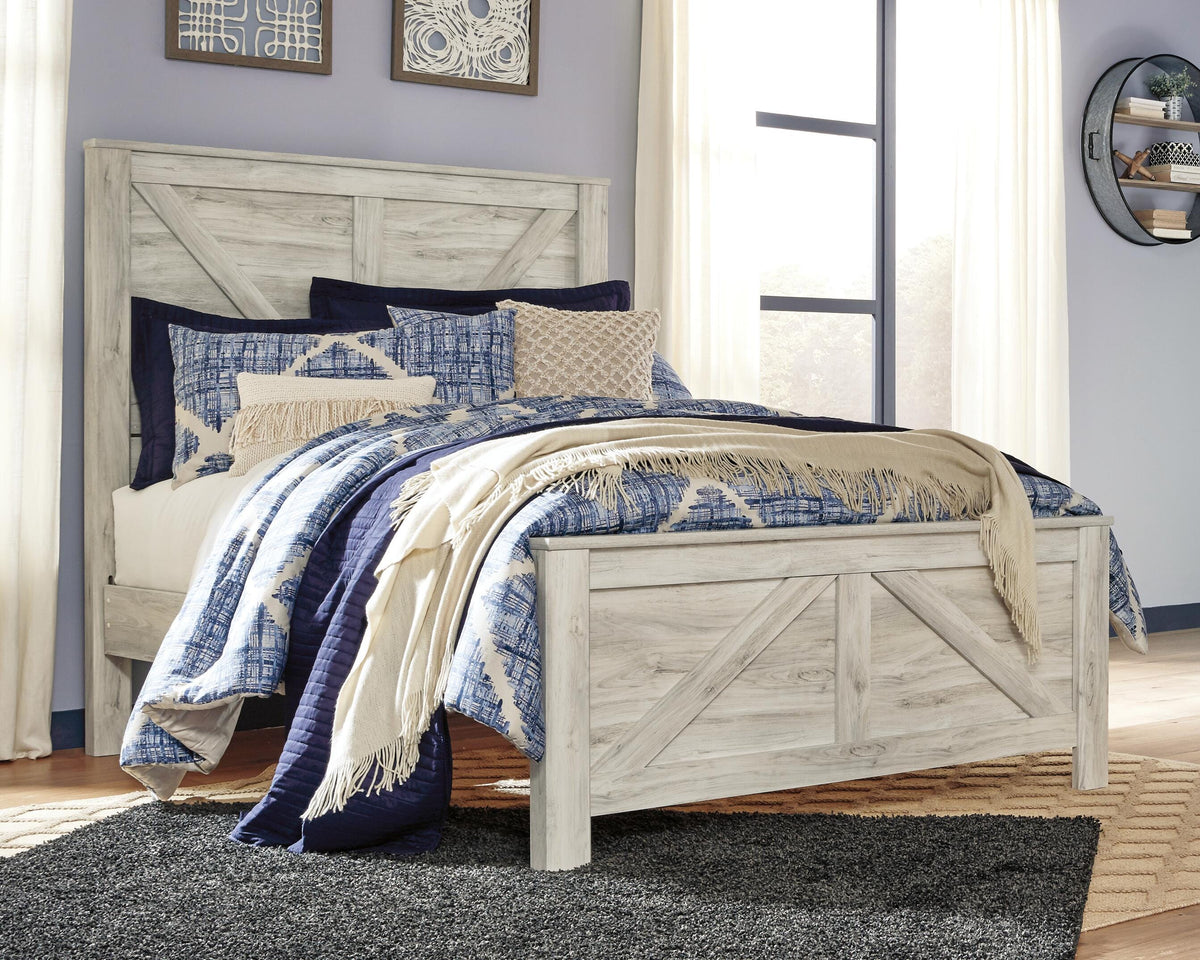 Bellaby Crossbuck Panel Bed Set - Queen, 2 Nightstands