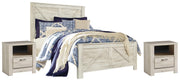 Bellaby Crossbuck Panel Bed Set - Queen, 2 Nightstands