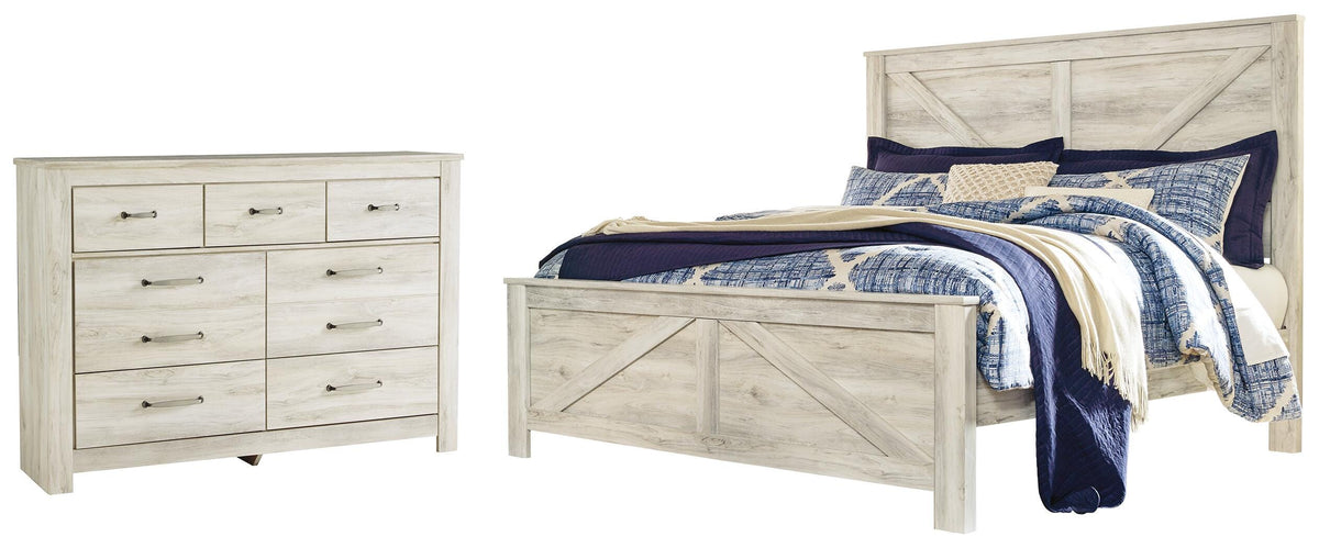Bellaby Crossbuck Panel Bed Set - King, Dresser