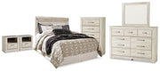 Bellaby Queen Panel Headboard, Dresser, Mirror, Chest and 2 Nightstands