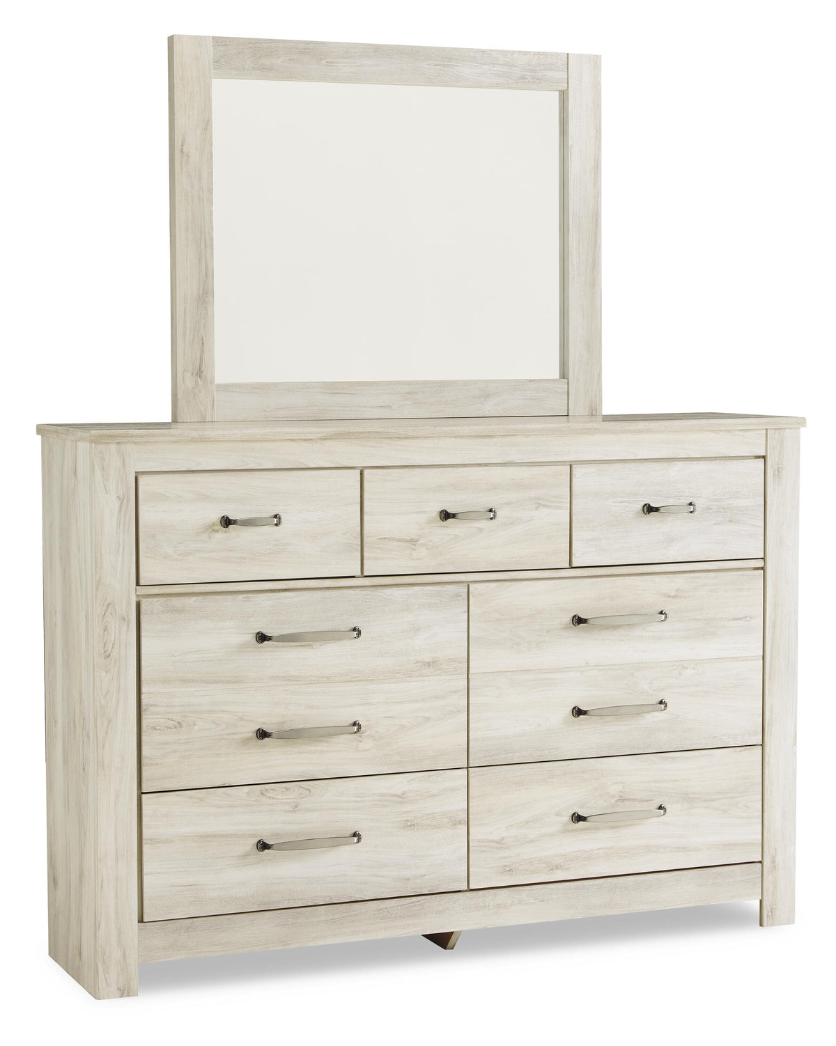 B331 Panel Headboard Set - King, Mirrored Dresser and 2 Nightstands