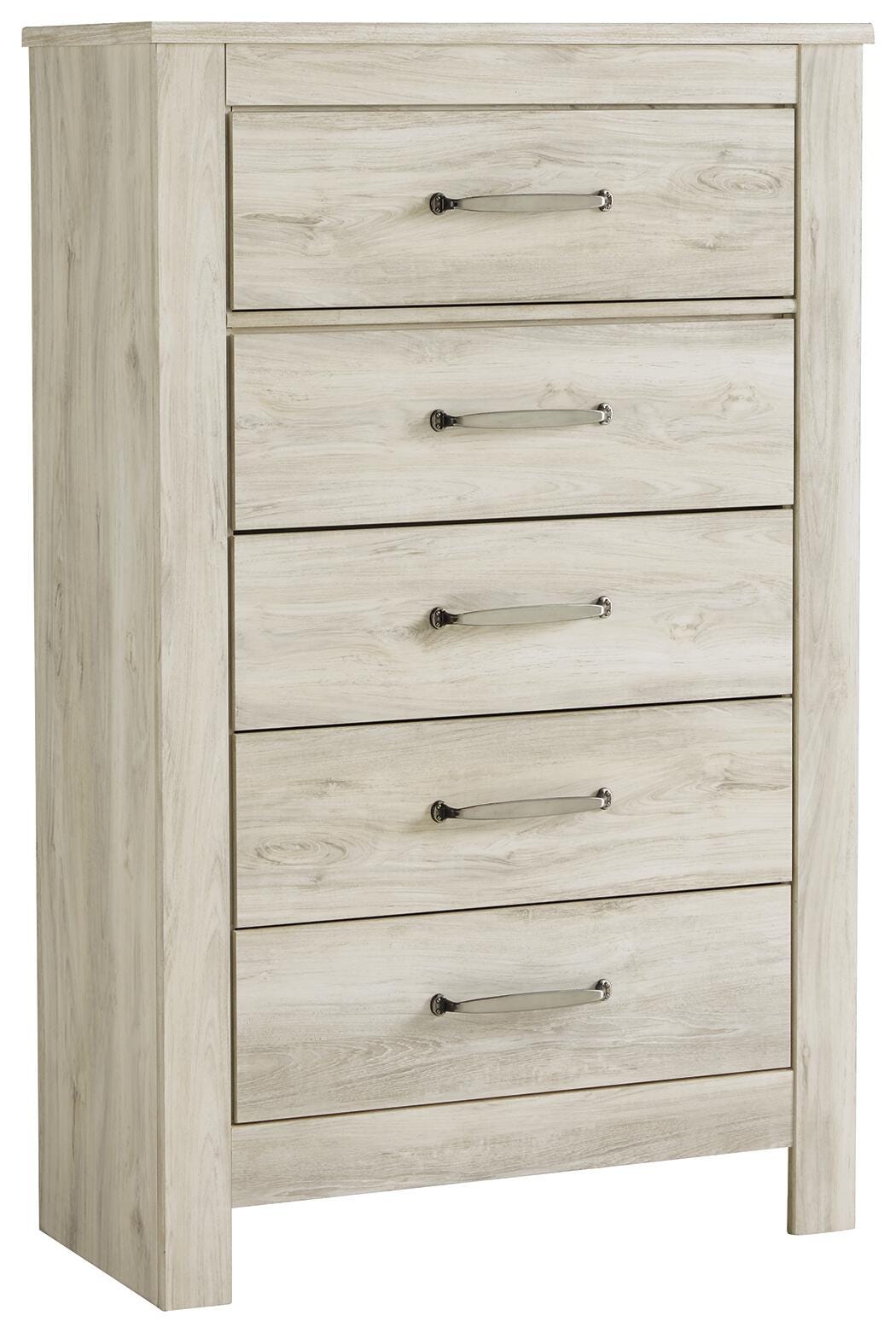 B331 Panel Headboard Set - King, Mirrored Dresser and Chest