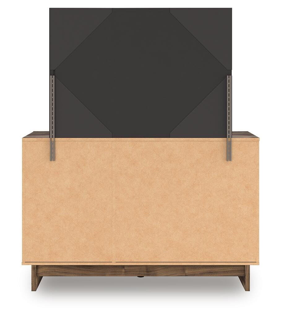 Chirason Twin Panel Bed with Storage, Dresser and Mirror