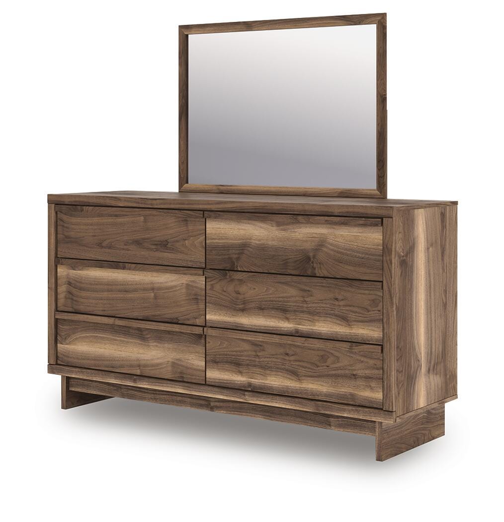 Chirason Queen Panel Bed, Dresser and Mirror