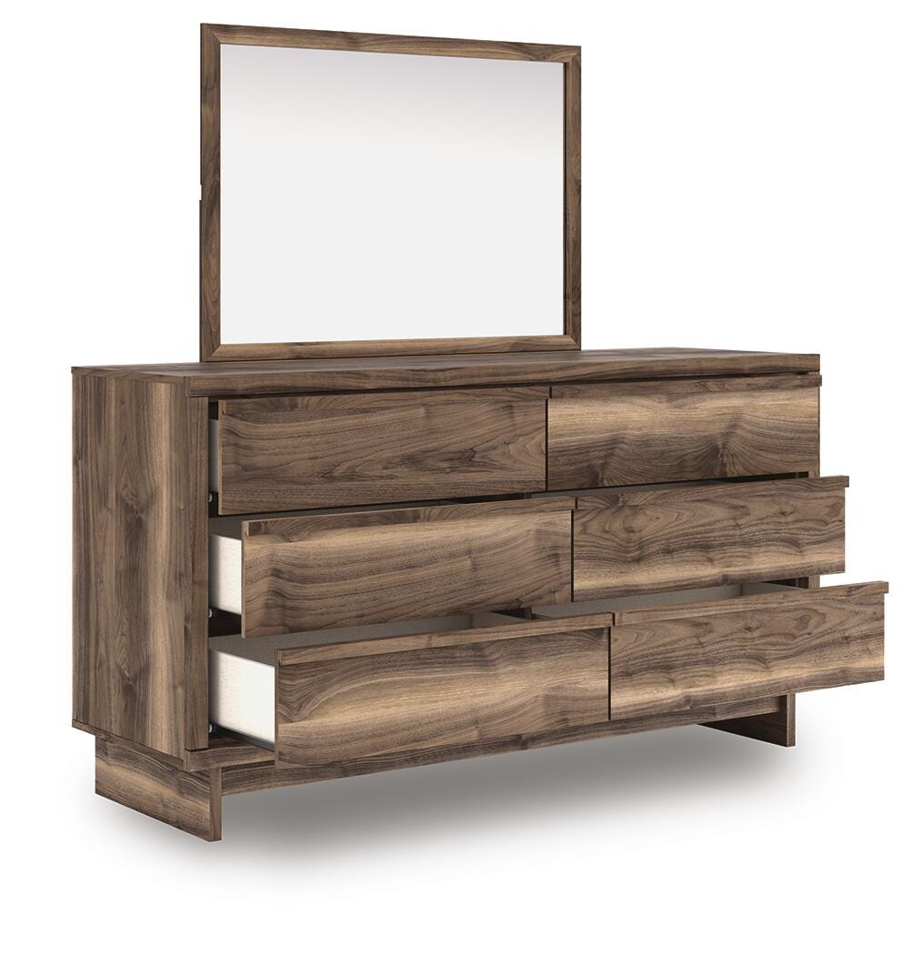 Chirason Queen Panel Bed, Dresser and Mirror