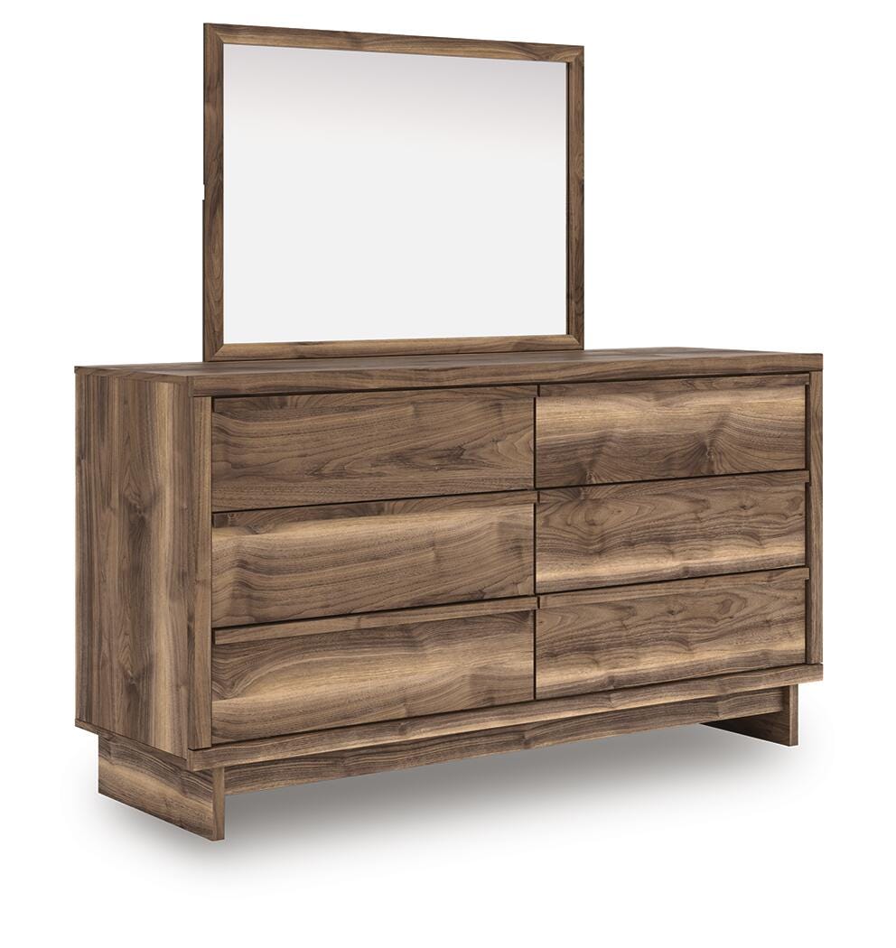 Chirason Queen Panel Bed, Dresser and Mirror