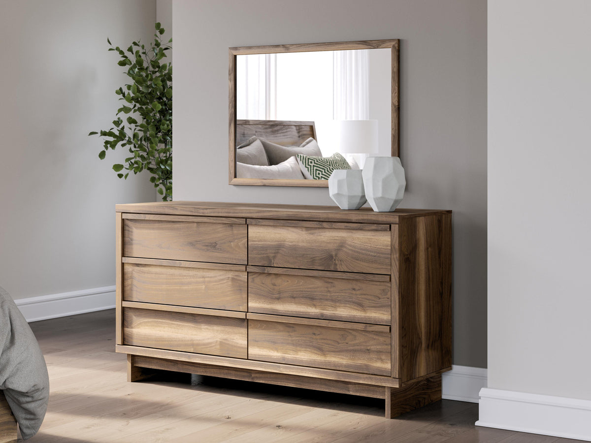 Chirason Queen Panel Bed, Dresser and Mirror