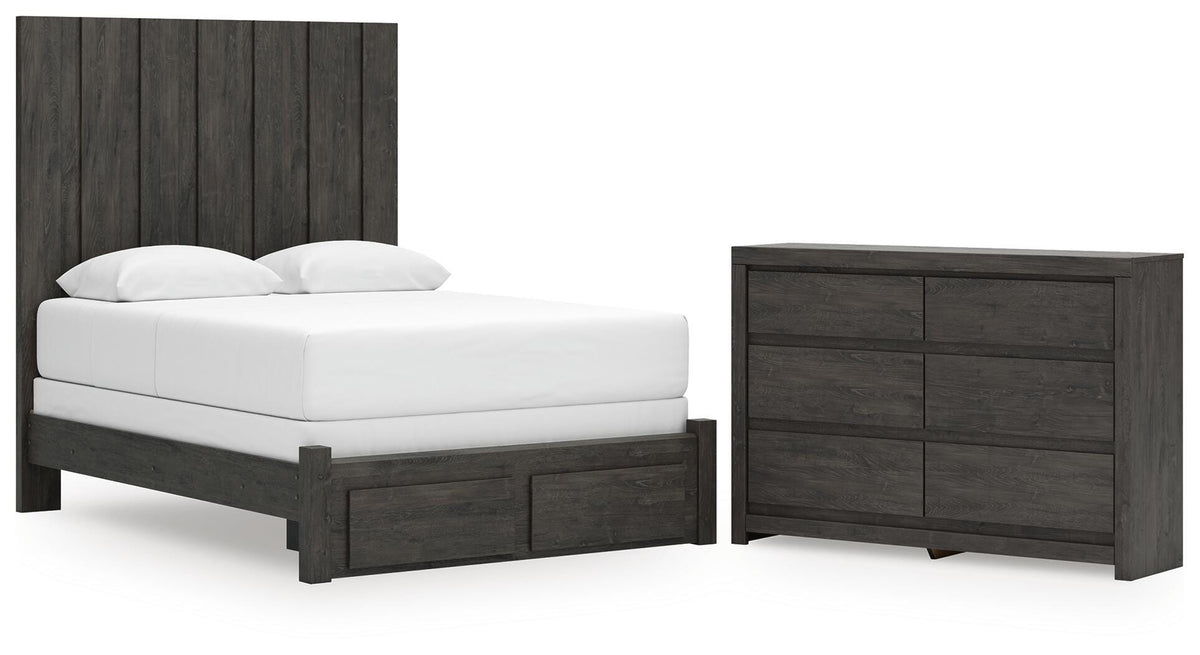 Fraluna Panel Storage Bed Set - Queen, Dresser
