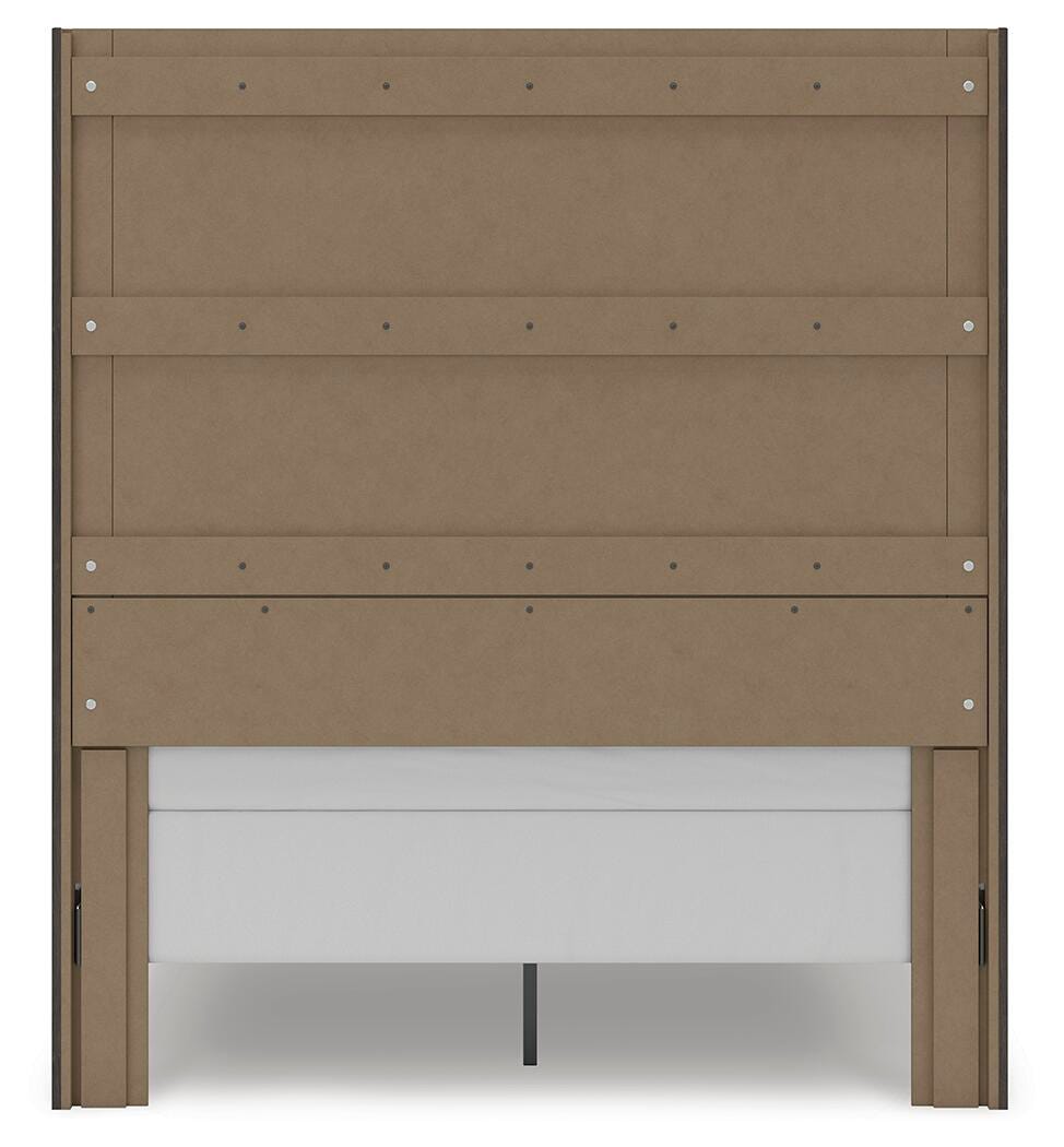 Fraluna Panel Storage Bed Set - Queen, Dresser and Mirror