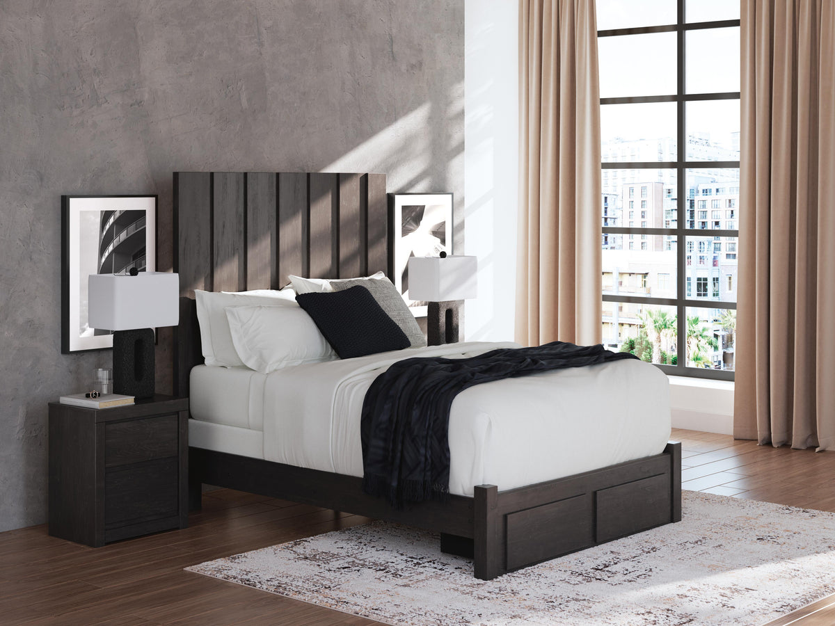Fraluna Queen Panel Storage Bed, Dresser and Mirror