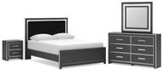 Zuraleus Queen Upholstered Bed, Dresser, Mirror and Nightstand