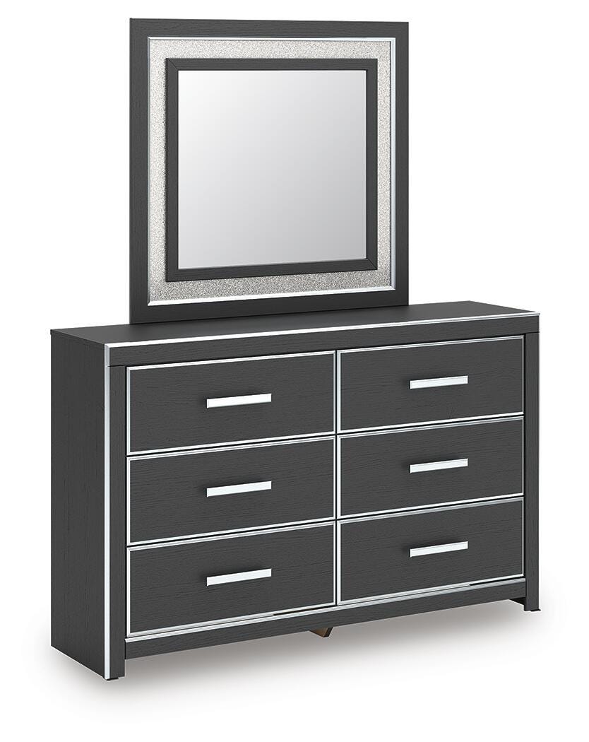 Zuraleus Queen Upholstered Bed, Dresser, Mirror and Nightstand