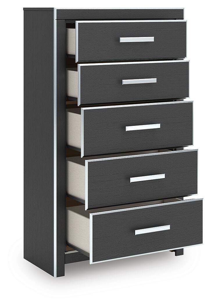 Zuraleus King Storage Bed, Dresser, Mirror, Chest and Nightstand