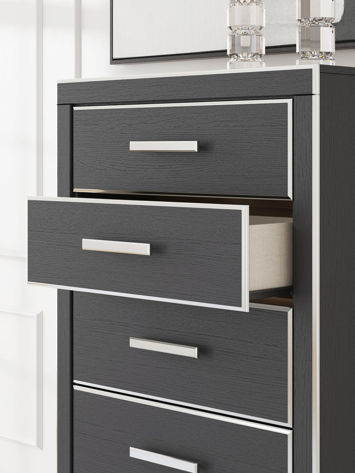 Zuraleus King Storage Bed, Dresser, Mirror, Chest and Nightstand