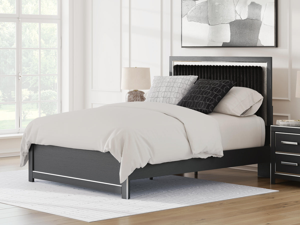 Zuraleus Queen Upholstered Bed, Dresser, Mirror and Nightstand