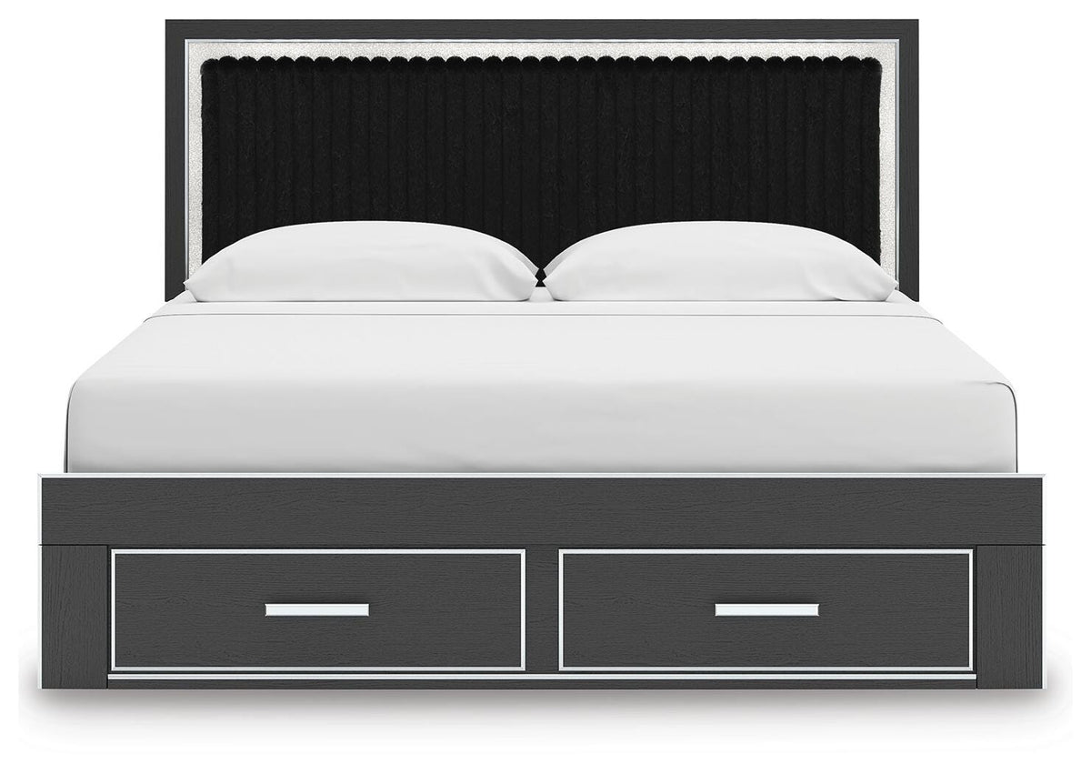 Zuraleus King Storage Bed, Dresser, Mirror, Chest and Nightstand