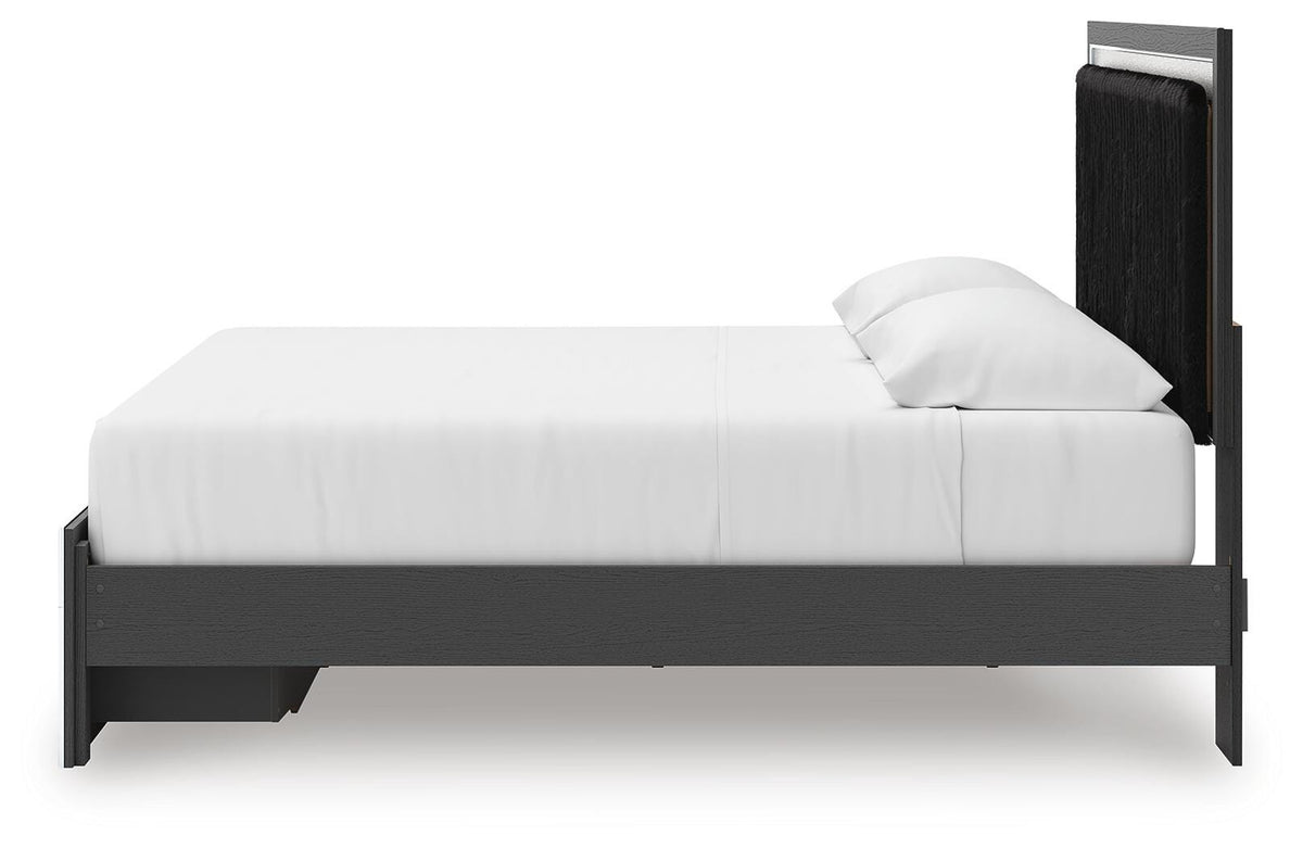 Zuraleus King Upholstered Panel Storage Bed
