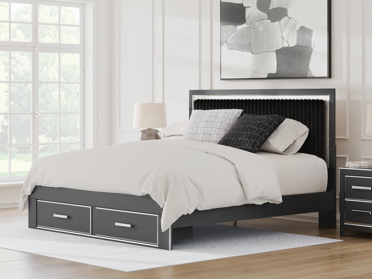 Zuraleus King Storage Bed, Dresser, Mirror, Chest and Nightstand