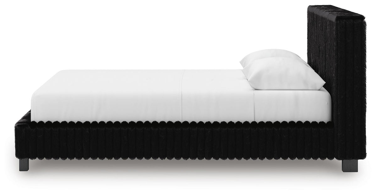 Zuraleus Queen Upholstered Bed, Dresser and Mirror