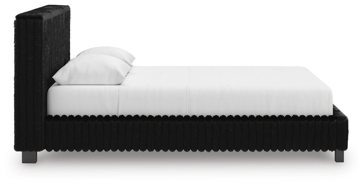 Zuraleus Queen Upholstered Bed, Dresser and Mirror