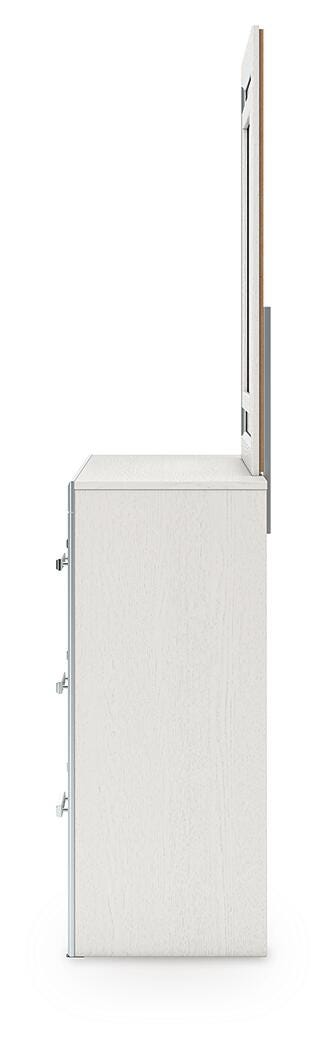 Zuraleus King Upholstered Panel Bed, Dresser, Mirror and Nightstand