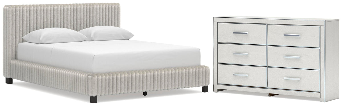 Zuraleus Upholstered Bed Set - Queen, Dresser