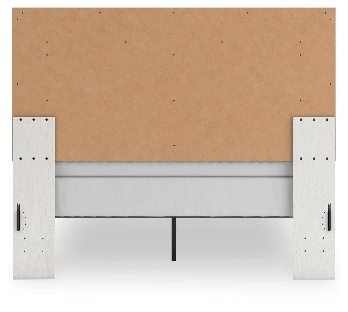 Zuraleus Queen Upholstered Panel Bed, Dresser and Mirror
