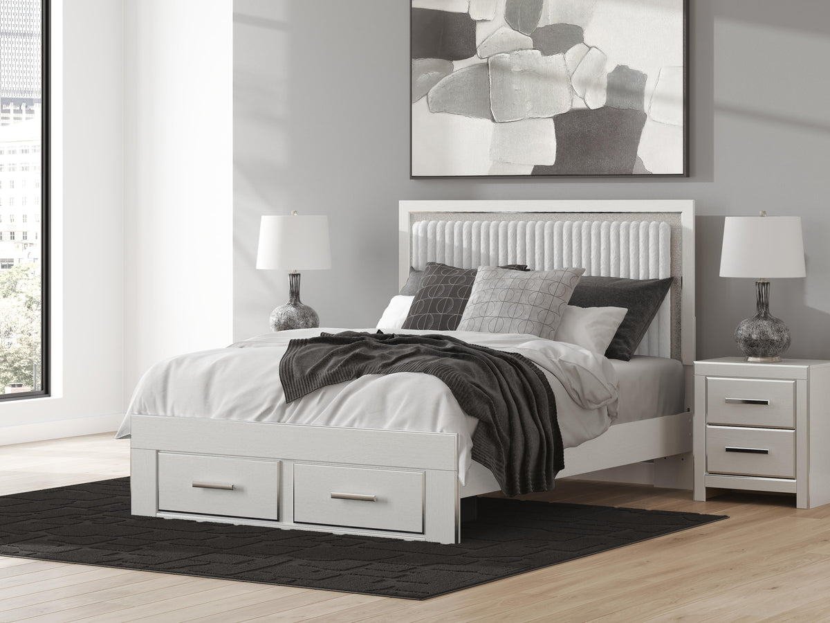 Zuraleus Queen Storage Bed, Dresser, Mirror and Nightstand