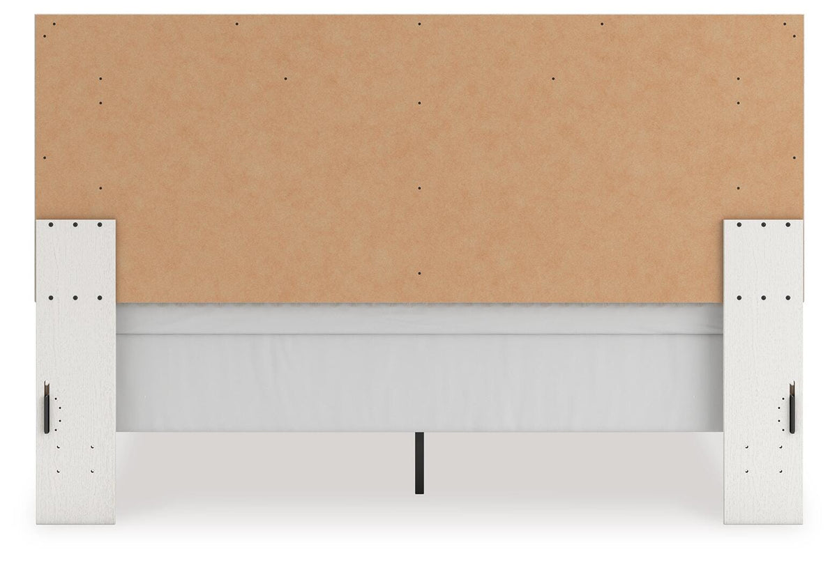 Zuraleus King Upholstered Panel Bed, Dresser, Mirror and Nightstand