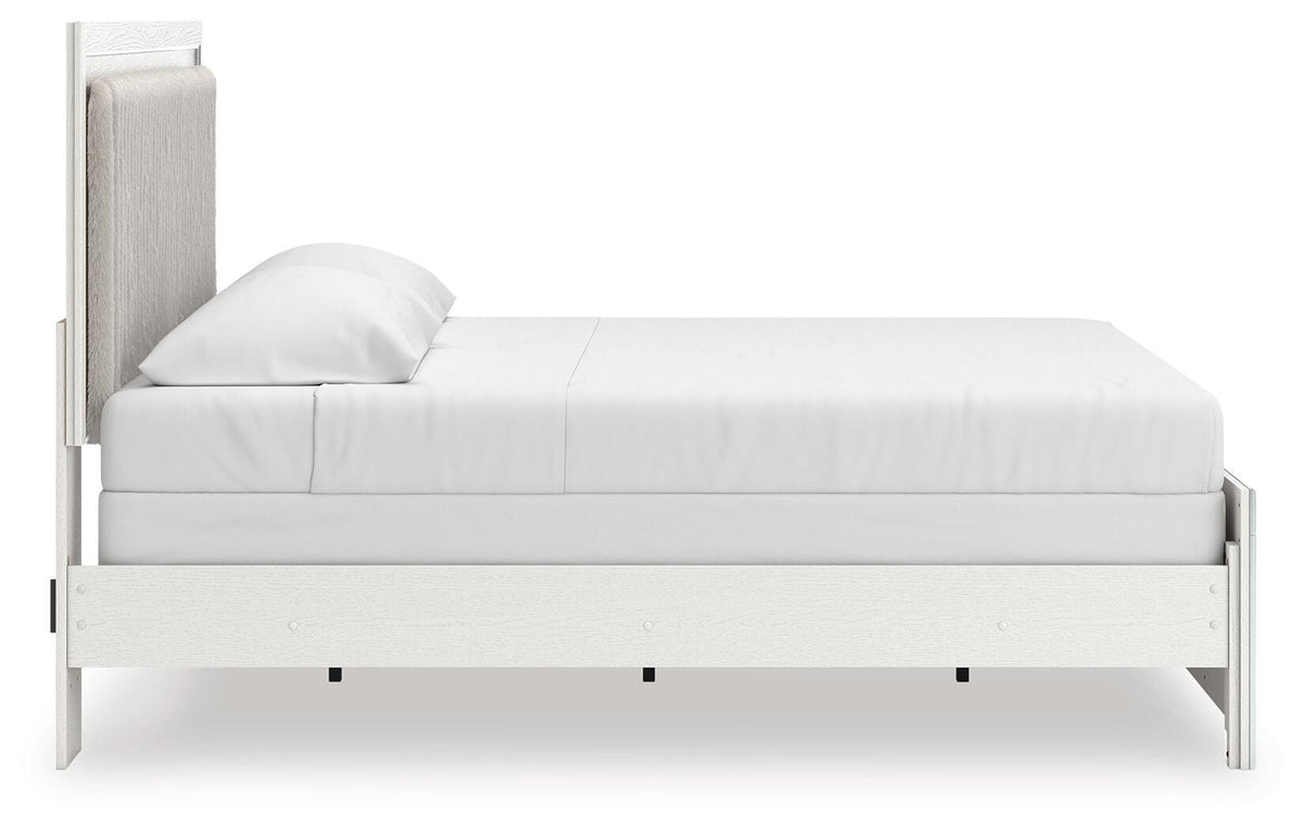 Zuraleus King Upholstered Panel Bed, Dresser, Mirror and Nightstand