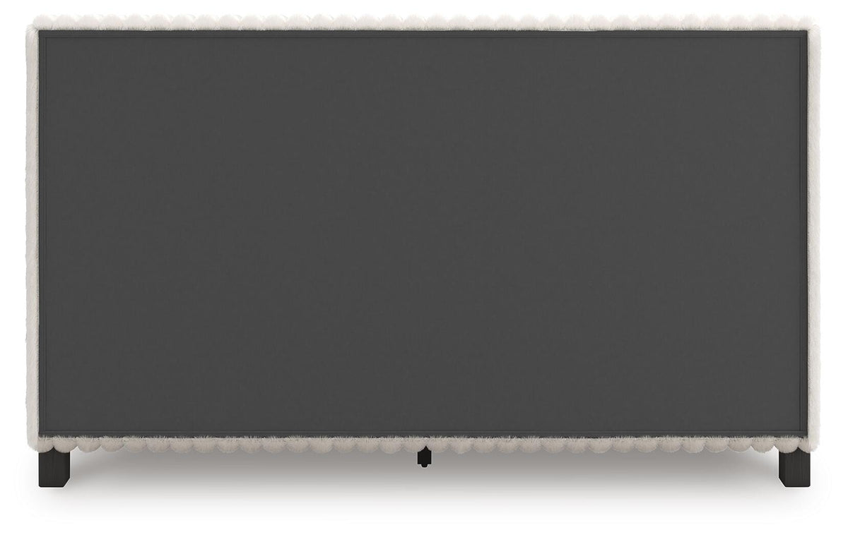 Zuraleus Queen Upholstered Bed, Dresser and Mirror