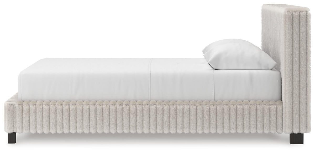 Zuraleus Upholstered Bed Set - Queen, Dresser and Mirror