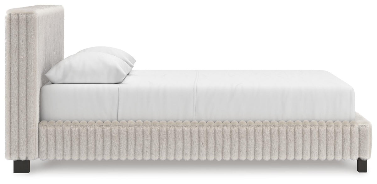 Zuraleus Queen Upholstered Bed, Dresser and Mirror