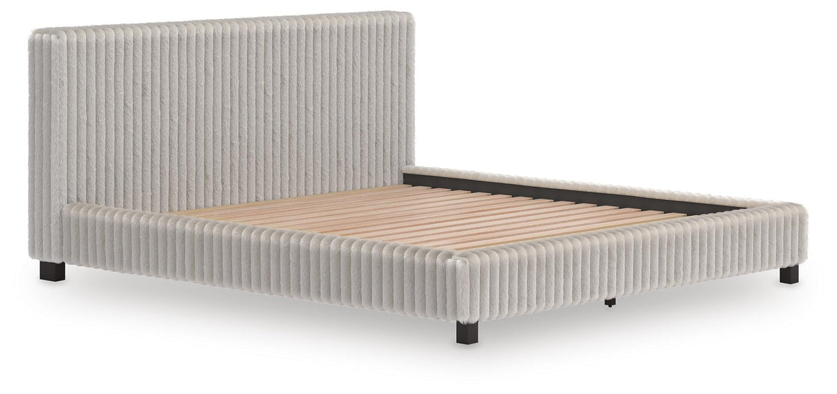 Zuraleus Upholstered Bed Set - California King, Chest and Nightstand