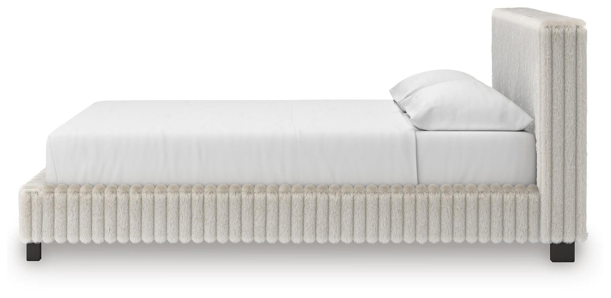 Zuraleus Upholstered Bed Set - California King, Chest and Nightstand