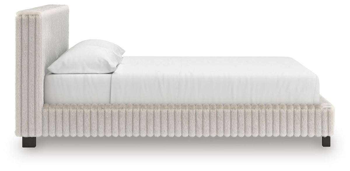 Zuraleus Upholstered Bed Set - California King, Chest and Nightstand