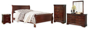 Alisdair California King Sleigh Bed, Dresser, Mirror, Chest and Nightstand