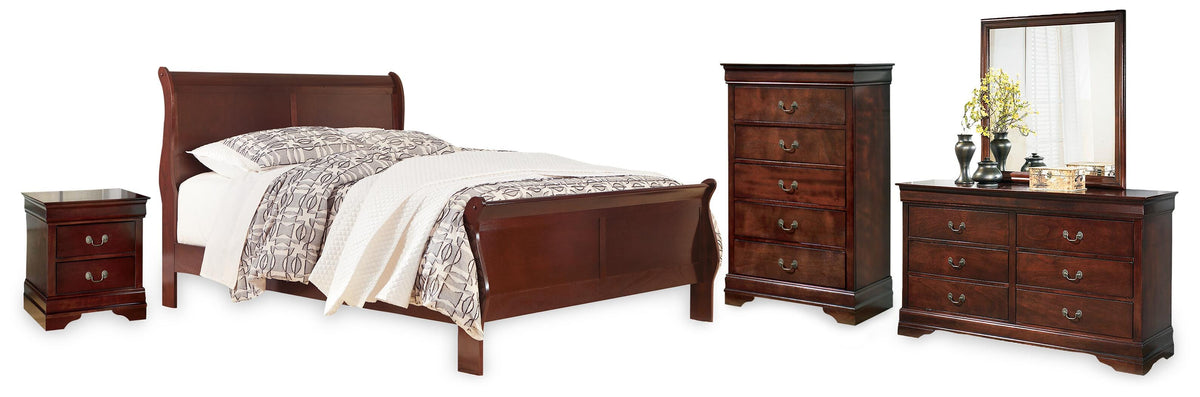 Alisdair California King Sleigh Bed, Dresser, Mirror, Chest and Nightstand