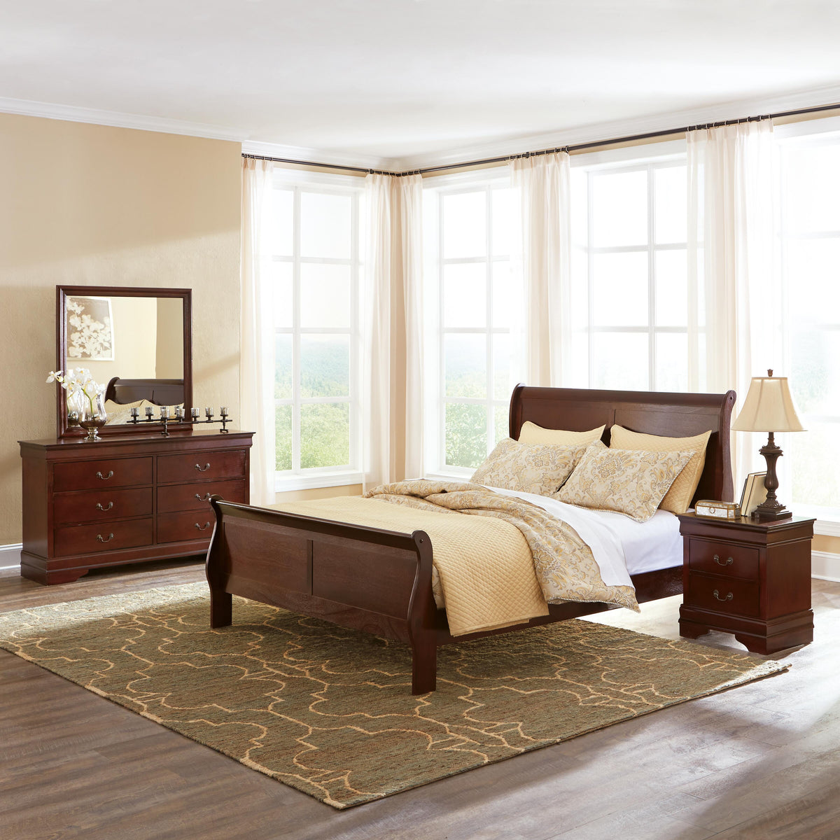 Alisdair Queen Sleigh Bed with Mattress