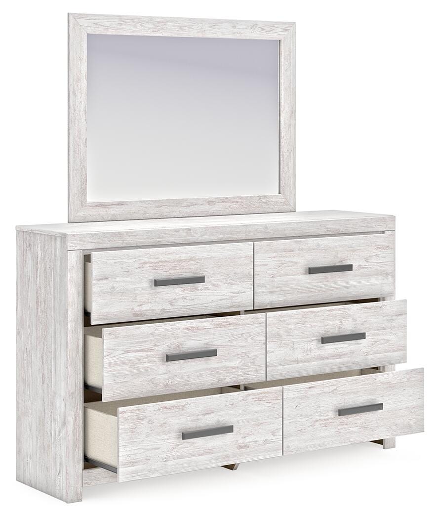 Cayboni Full Panel Bed, Dresser, Mirror and Nightstand