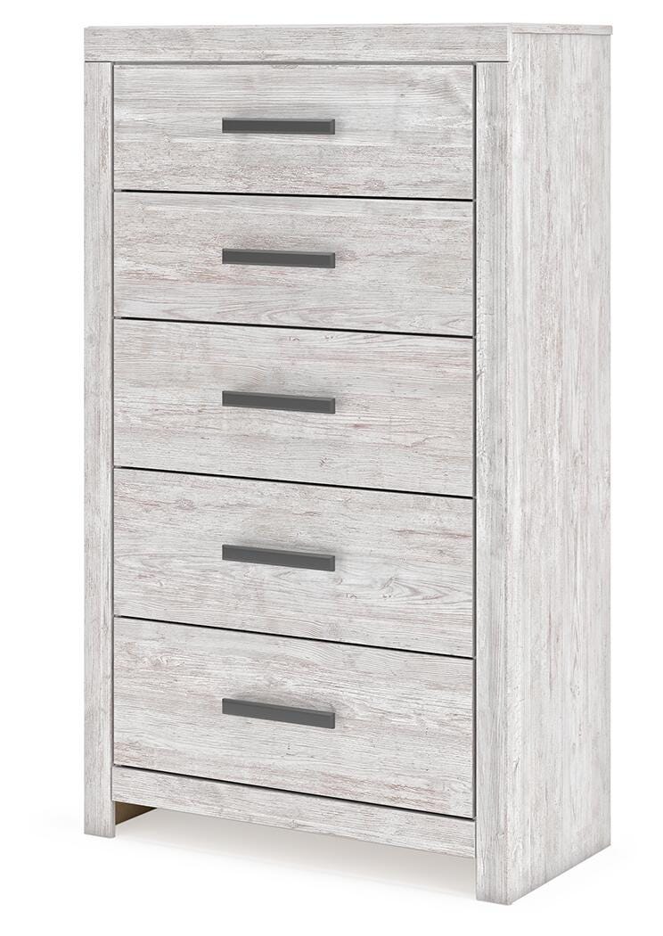 Cayboni King Panel Bed, Dresser, Mirror, Chest and 2 Nightstands