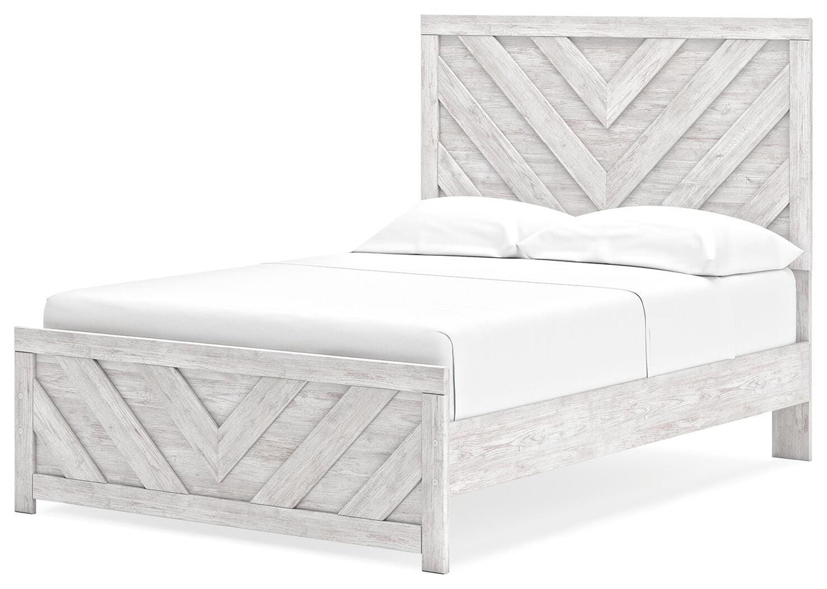 Cayboni Full Panel Bed, Dresser and Nightstand
