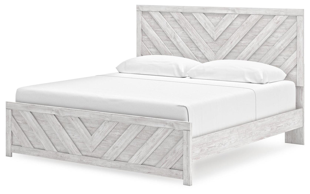 Cayboni King Panel Bed, Dresser, Mirror and Chest