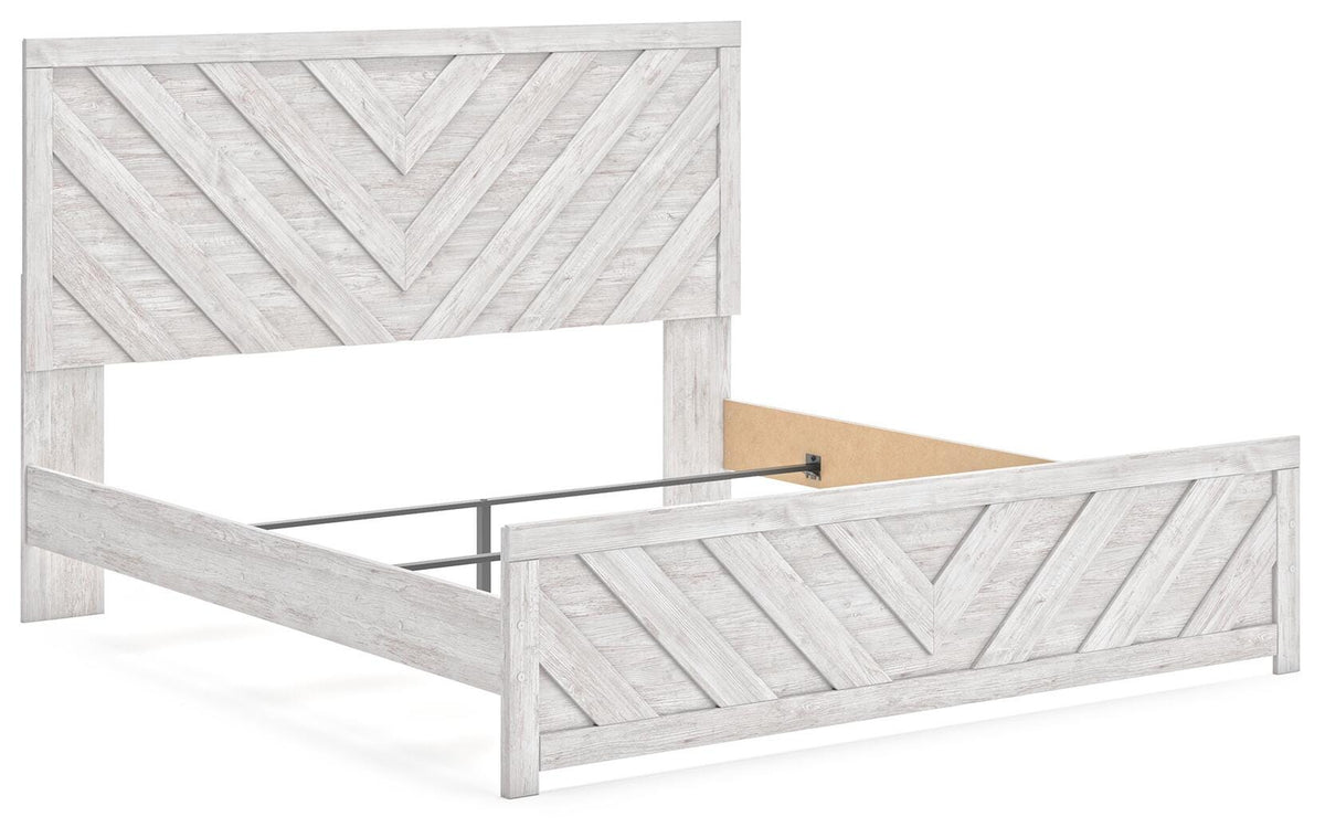 Cayboni King Panel Bed, Dresser, Mirror and Chest