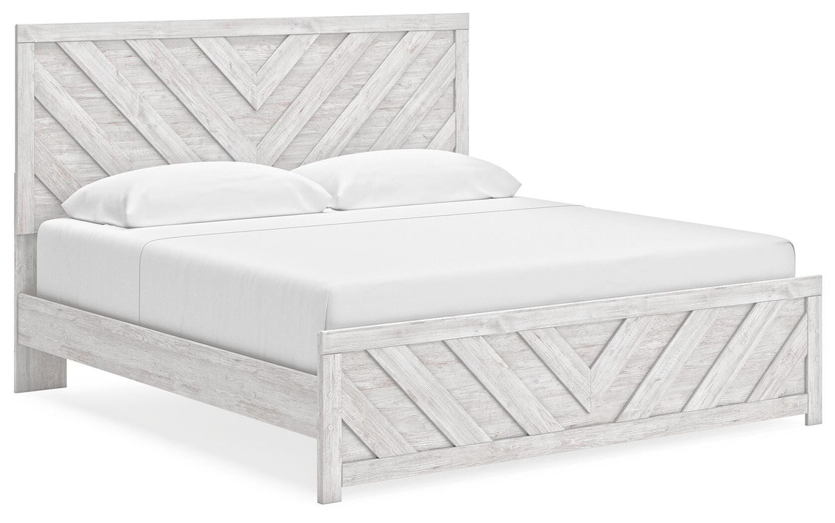 Cayboni King Panel Bed, Dresser, Mirror and Chest